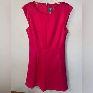 Vince Camuto Sleeveless Pink Evening Dress Size 6 Zipped Back W/Pockets Great